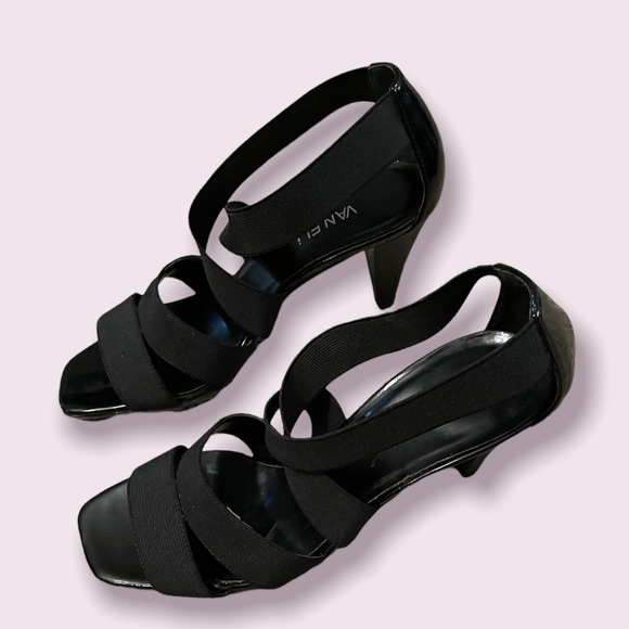 Vaneli Tara Black 3” Heel Sandal - Size 8 - Picture 2 of 7